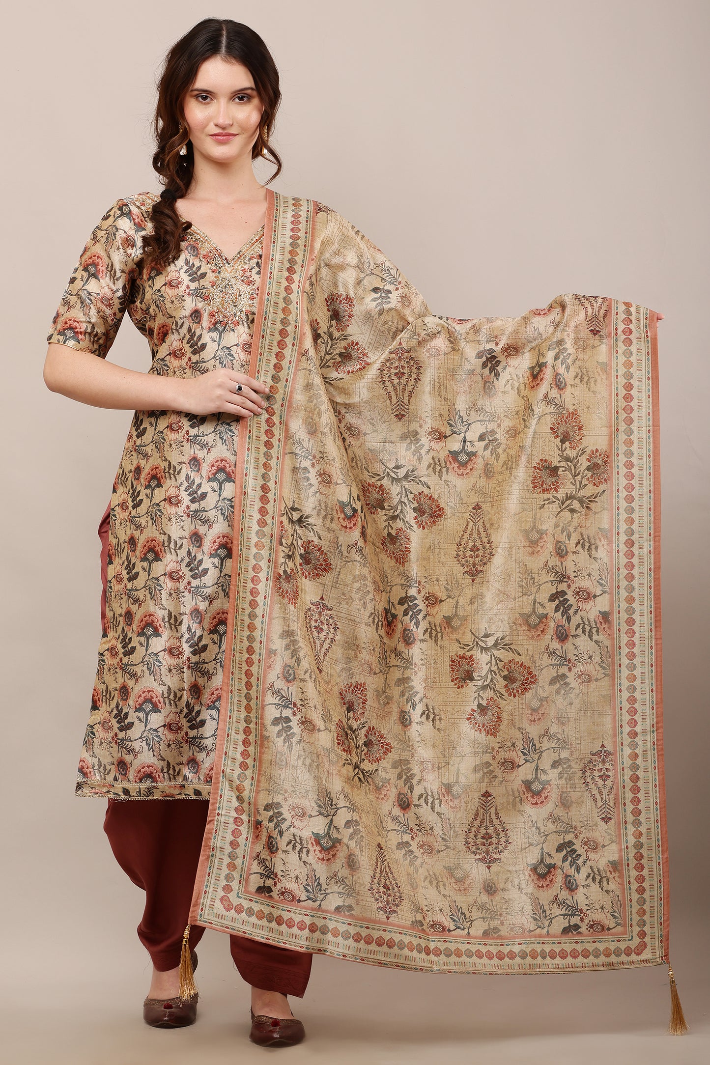Printed Kurta Dhoti Set