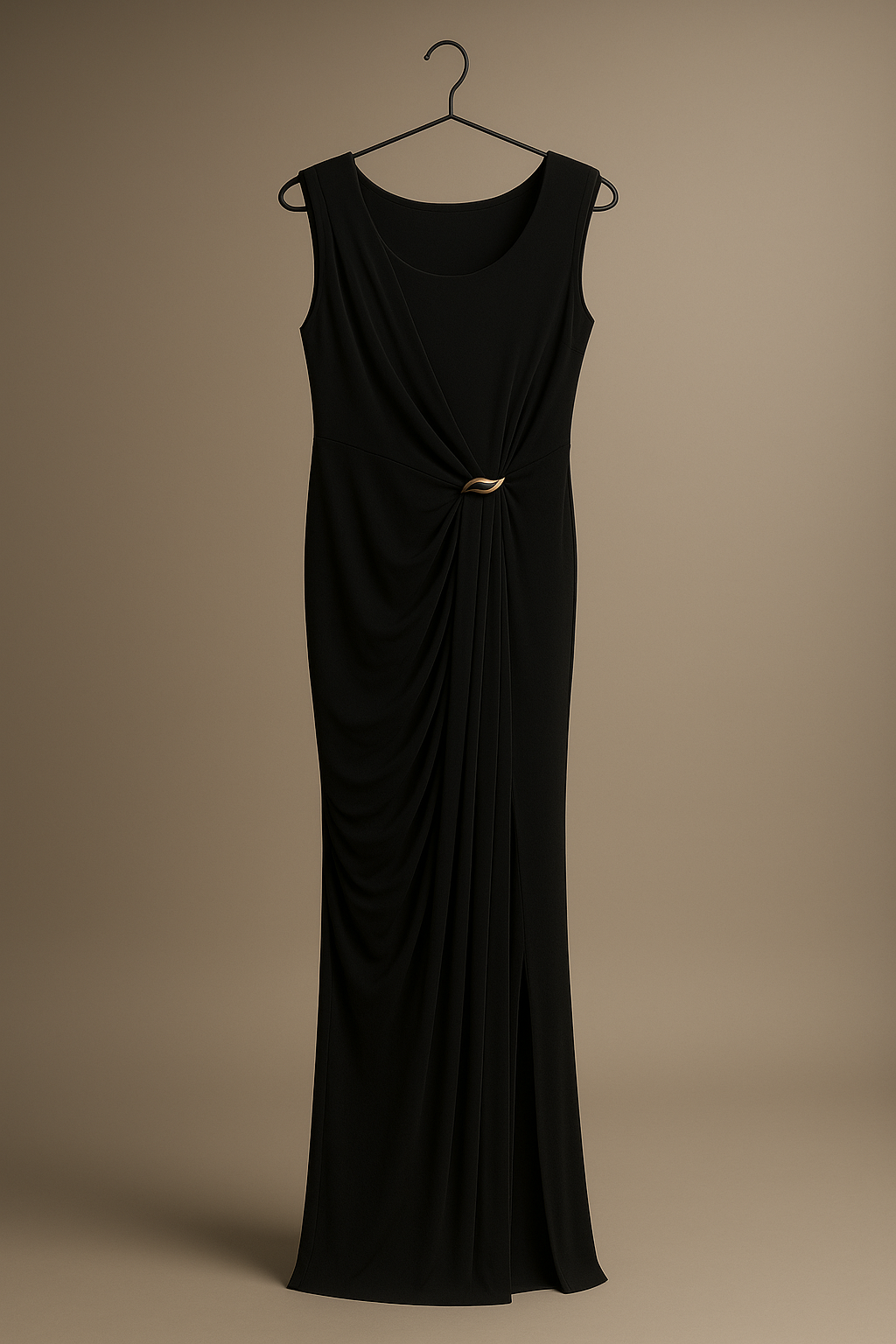 Elegant Draped Evening gown