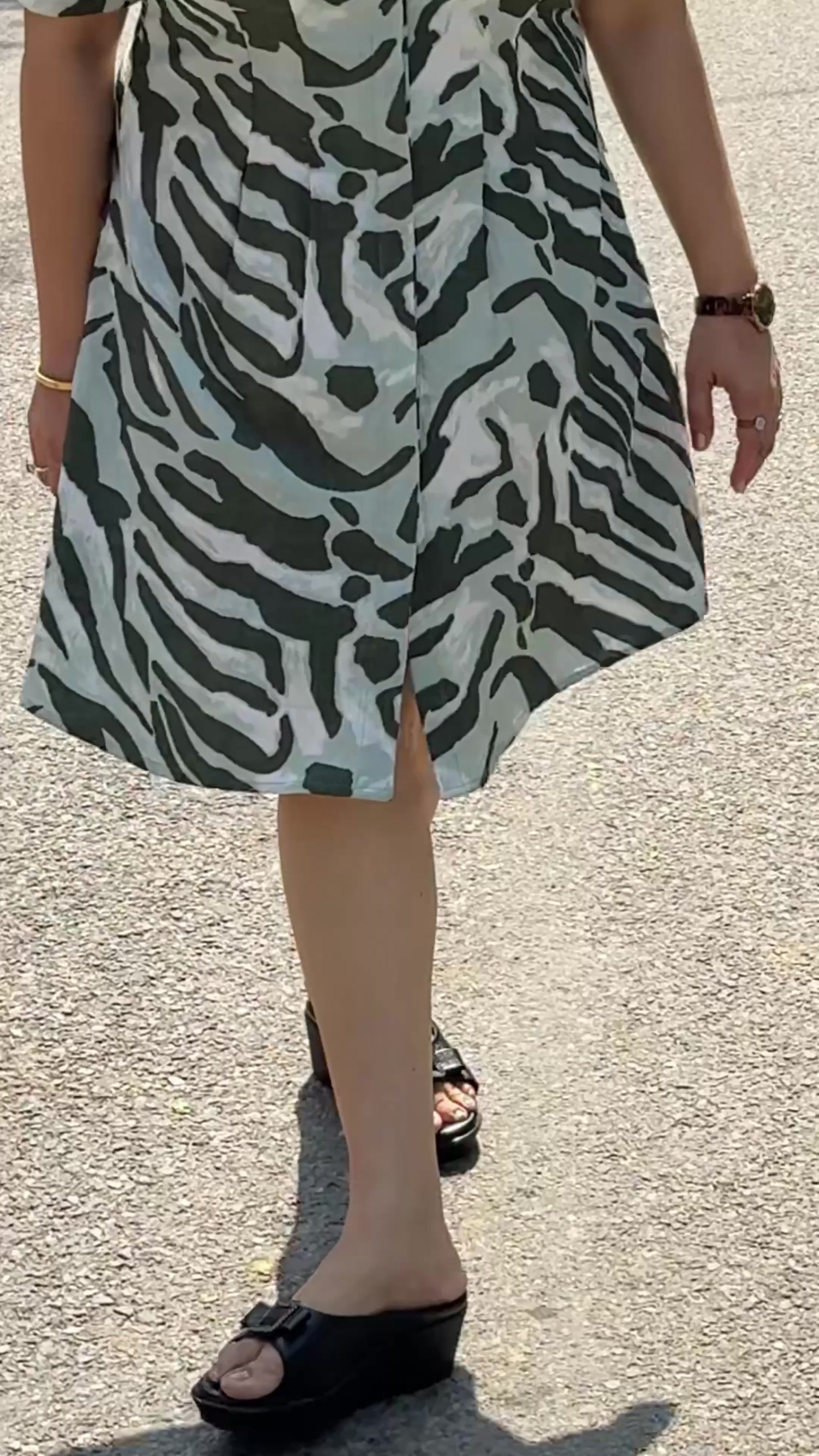 Camouflage shirt dress