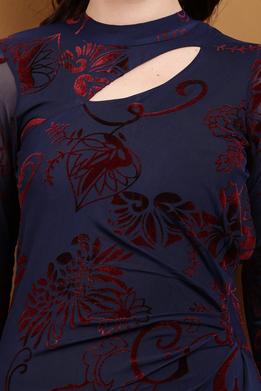 Blazing Mesh Printed Mini Dress