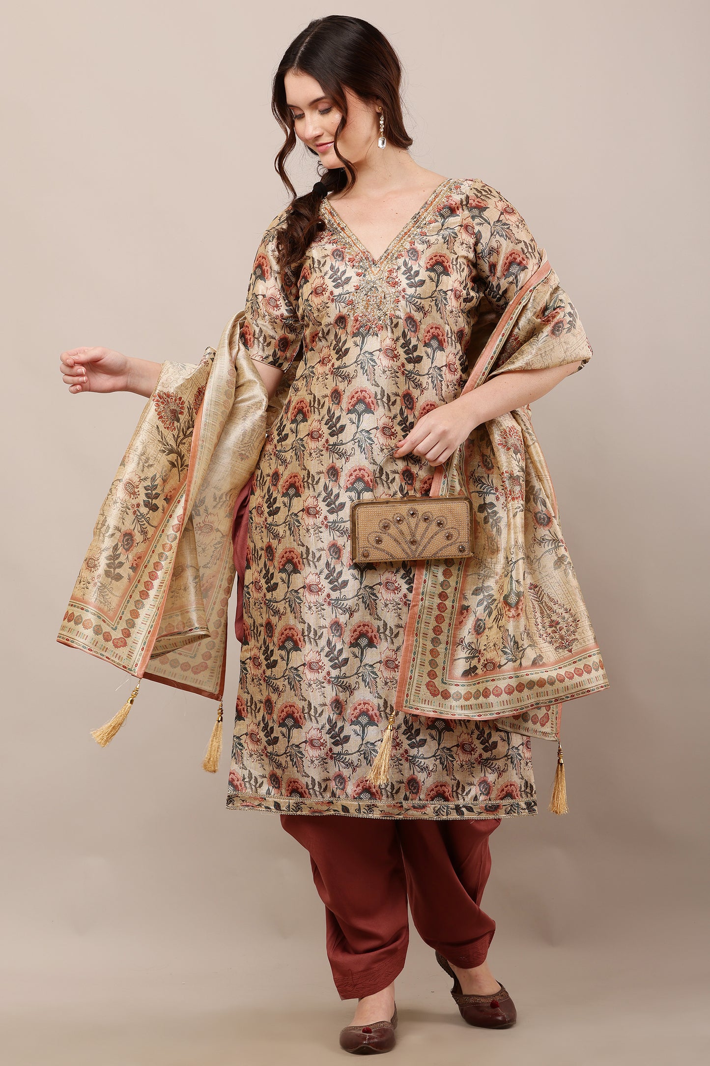 Printed Kurta  Dhoti Set
