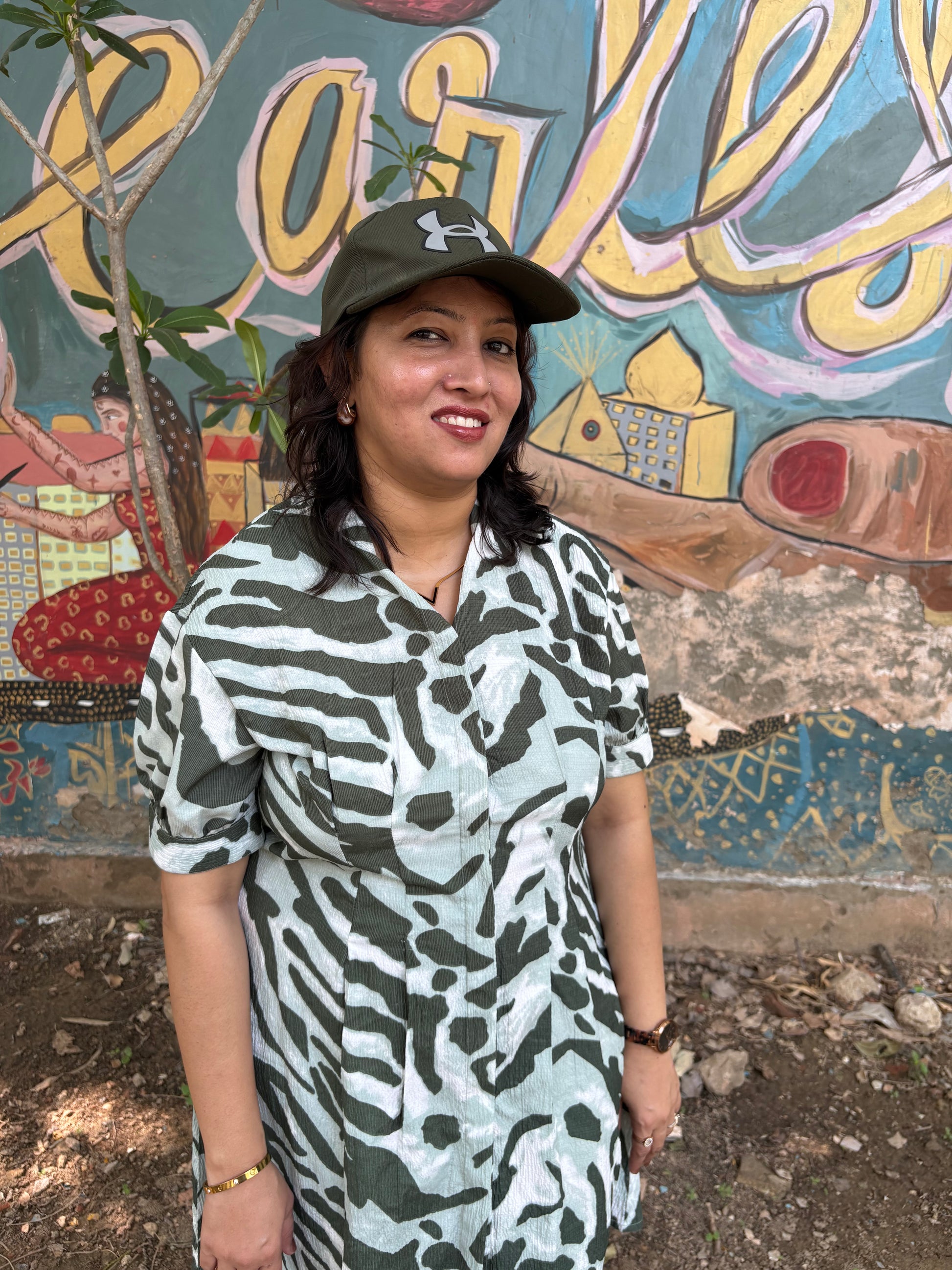 Camouflage shirt dress