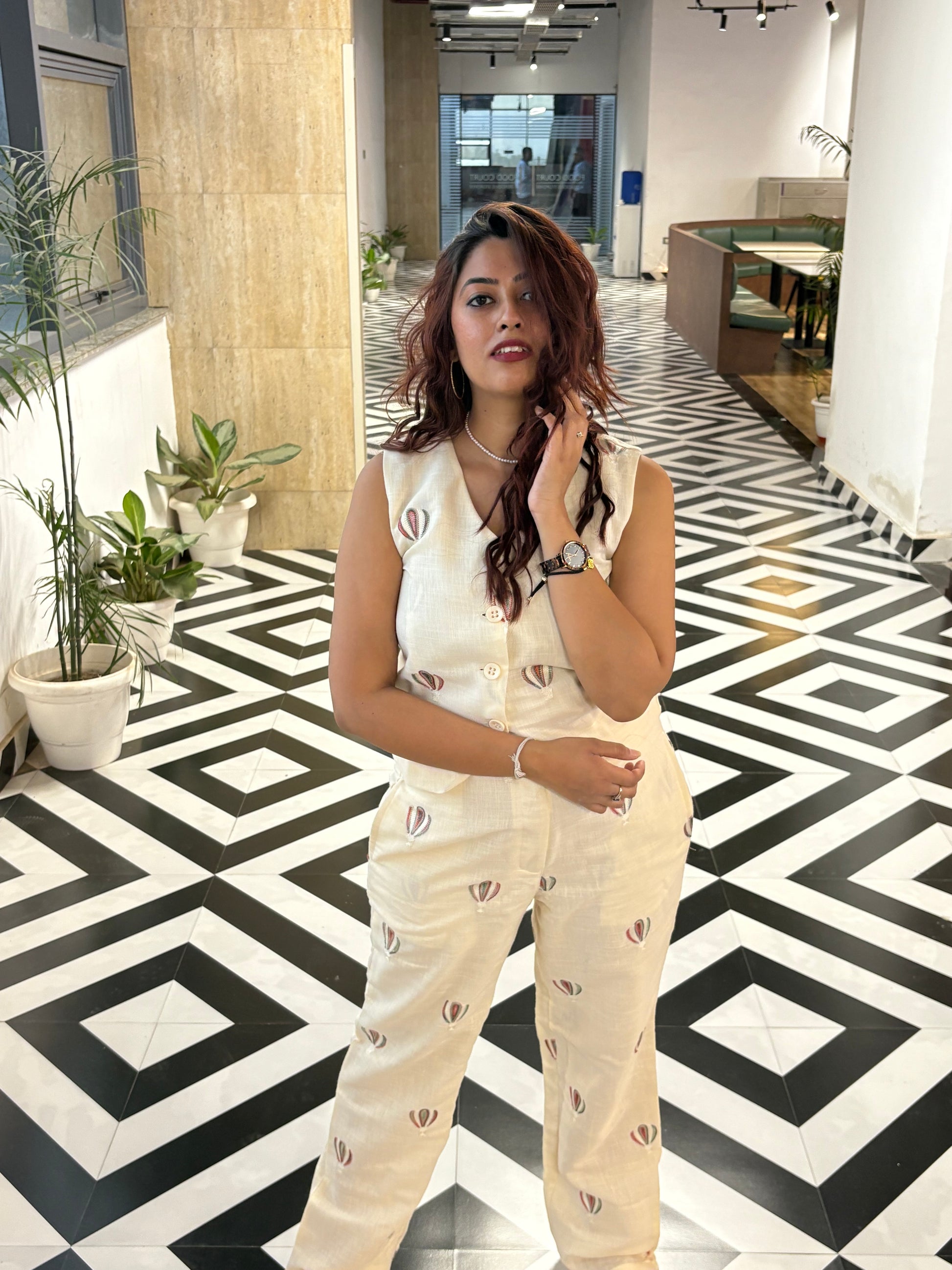 Balloon Bliss Khadi Co-ord Set